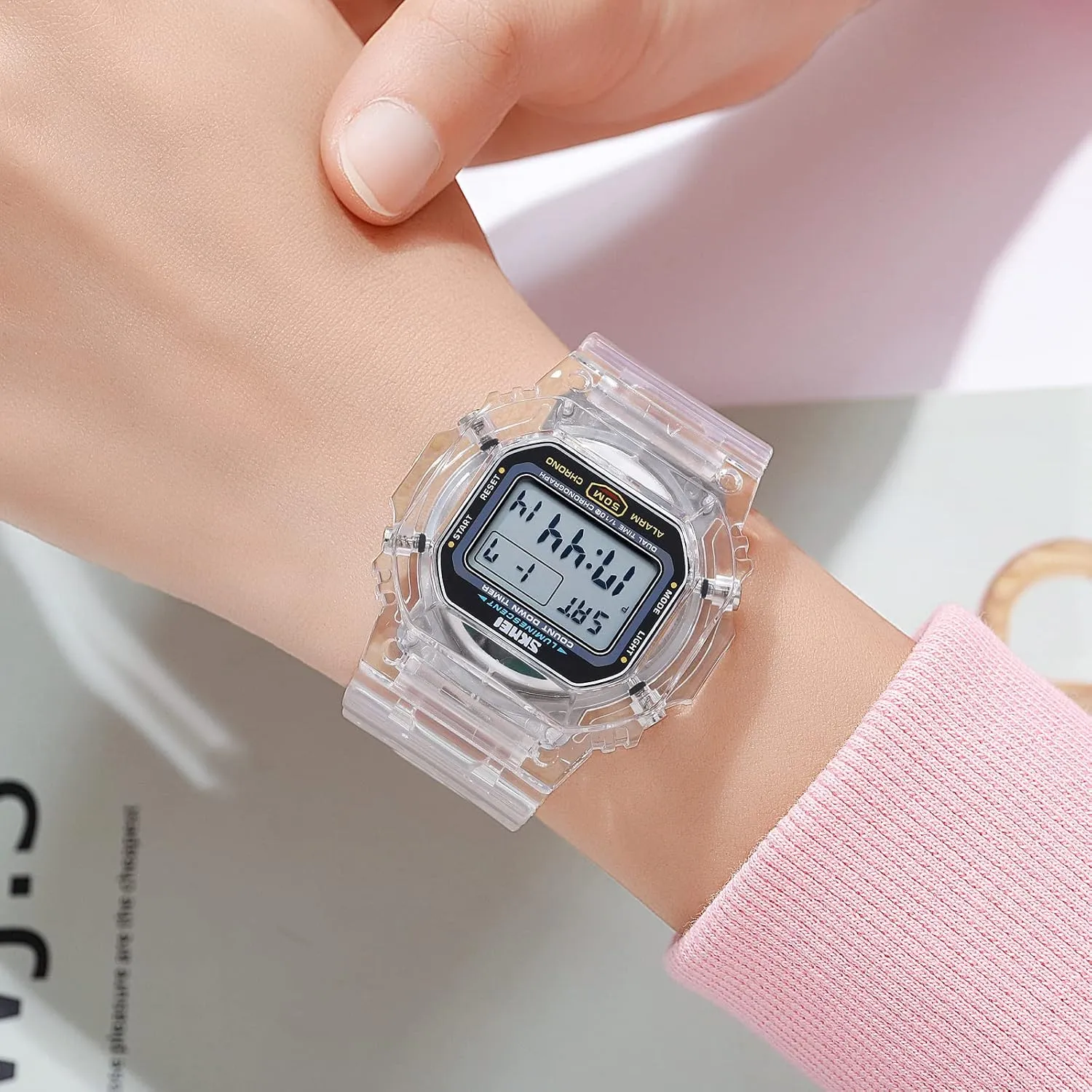 Electronic LED Backlight Sports Watch Unisex modicum dispose comprehensible Outdoor Sport Watch FANMIS Mens Fashion Military Multifunction Digital Watches 50M Water Resistant 