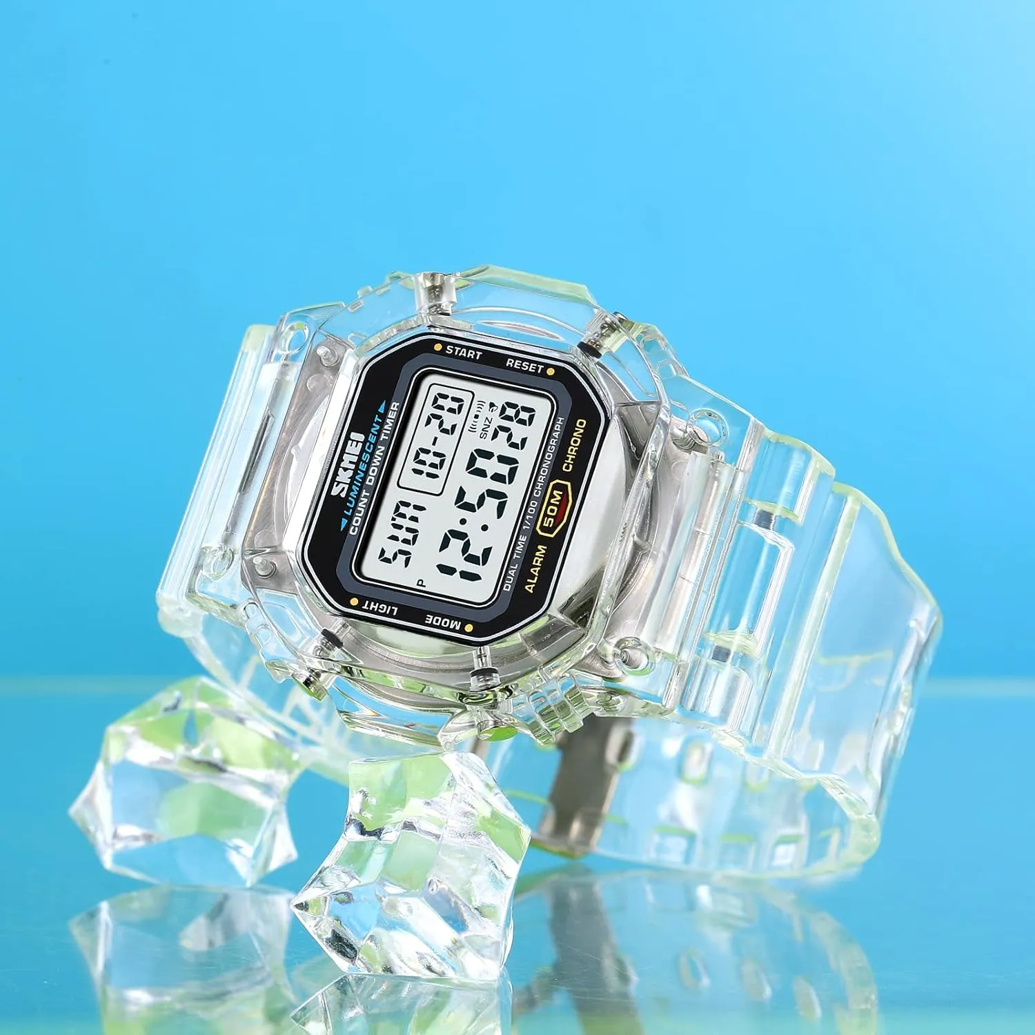 Electronic LED Backlight Sports Watch Unisex modicum dispose comprehensible Outdoor Sport Watch FANMIS Mens Fashion Military Multifunction Digital Watches 50M Water Resistant 