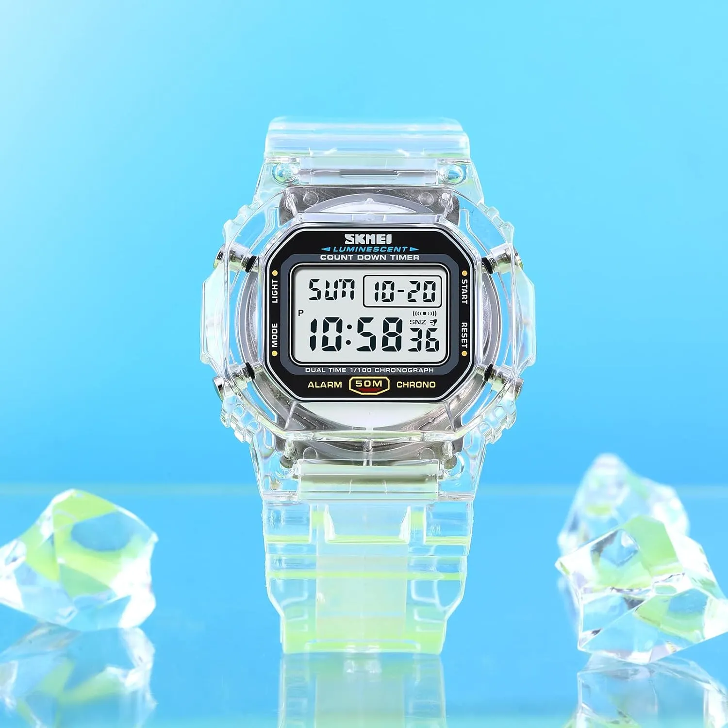 Electronic LED Backlight Sports Watch Unisex modicum dispose comprehensible Outdoor Sport Watch FANMIS Mens Fashion Military Multifunction Digital Watches 50M Water Resistant 