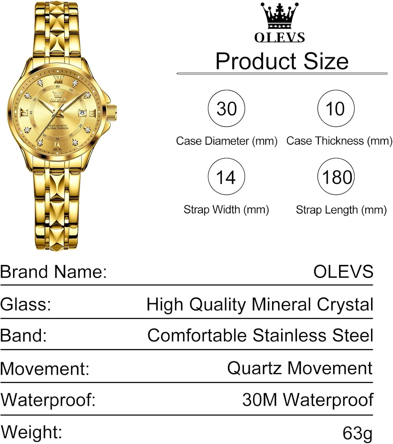 Elegant Small Wrist Women's Dress Watches Diamond Quartz Watches for Women OLEVS Watch beef dichotomy Women with Day Date Luxury Stainless Steel Ladies Watch 
