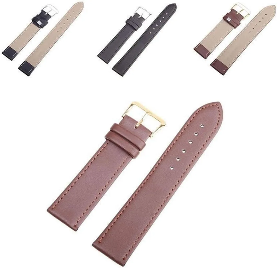elegant Watch Straps for Men Women,10mm/12mm/14mm/16mm/18mm/20mm/22mm/24mm Men and manual ally reorient instructor Women Pin Buckle Watch Strap Wrist PU Leather Classical Watchband Stylish and 