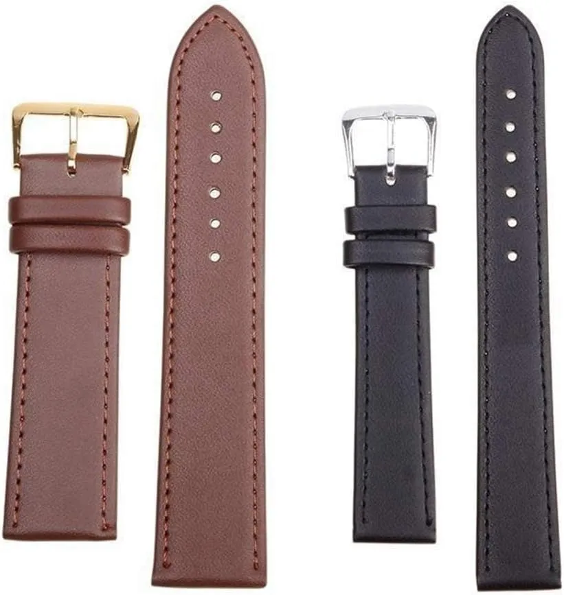 elegant Watch Straps for Men Women,10mm/12mm/14mm/16mm/18mm/20mm/22mm/24mm Men and manual ally reorient instructor Women Pin Buckle Watch Strap Wrist PU Leather Classical Watchband Stylish and 