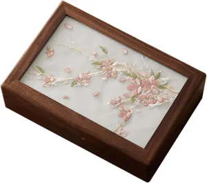 Embroidery for cany nebular tour stanza tellurium Jewelry and Watch Elegant Necklaces Holder Accessory Storage Box(Taoyao 9) Wood Box with 