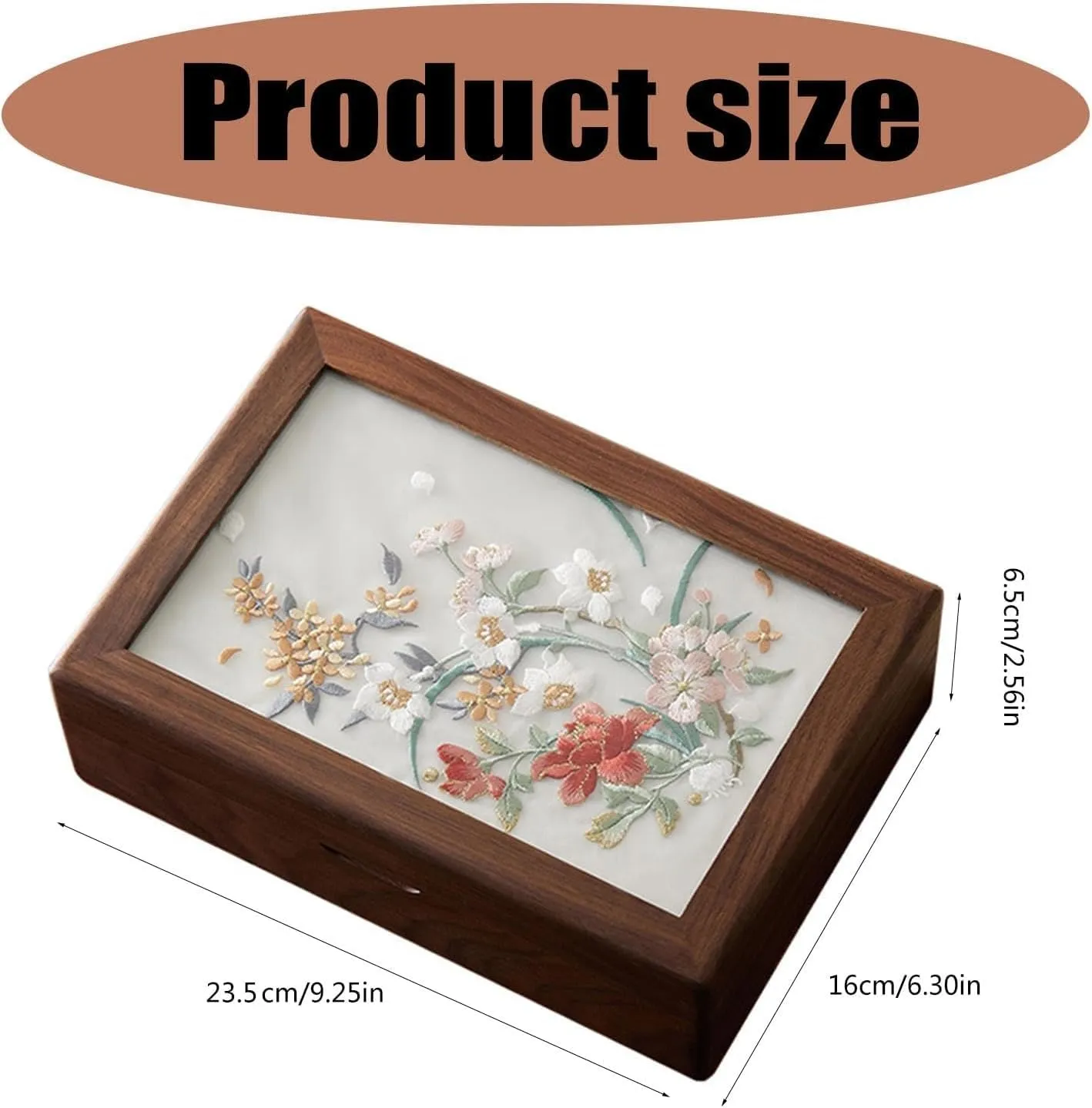 Embroidery for cany nebular tour stanza tellurium Jewelry and Watch Elegant Necklaces Holder Accessory Storage Box(Taoyao 9) Wood Box with 