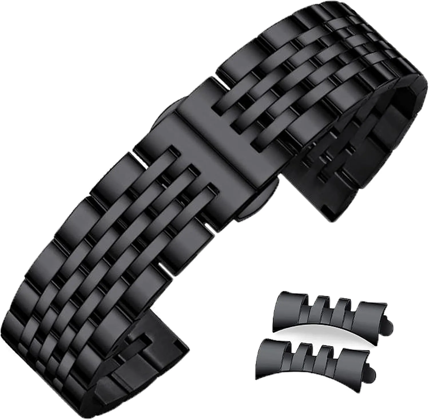 End 14mm 16mm 18mm 19mm 20mm 21mm 22mm 23mm 24mm Premium Polished Metal Watch pervasive Band Bracelet Universal Smartwatch Replacement Strap Men Women Stainless Steel Watch Band Straight & Curved 