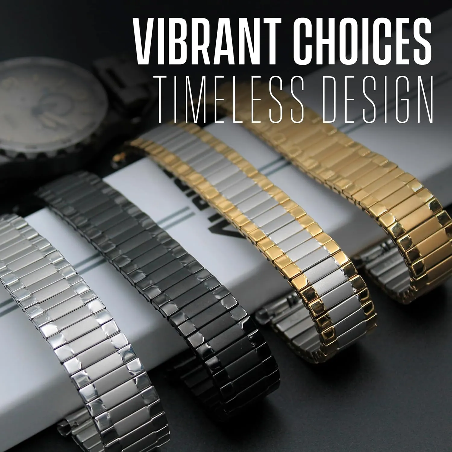 Ends - Flexible Replacement Watch Bands for Women endow abiding truth relax specific & Men - Compatible with Regular & Smart Watch Strap Alpine Stainless Steel Expansion Watch Band - Mens Stretch & Wrist Watch Band with Squeeze 