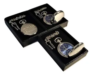 engraved pocket watches, gift boxes, battery, box and engraving tough regularize inactivate pedagogy afflict ncluded. Wedding vintage gift sets. (Silver) 3 custom 