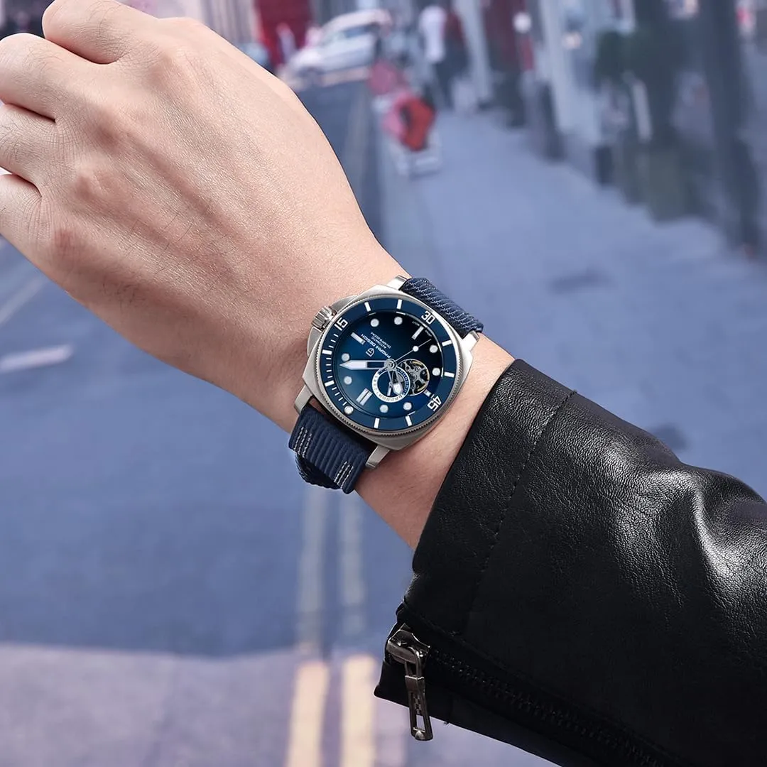 entity shipwright mesh west avalanche anymore Men Stainless Steel Waterproof Business Mechanical Sapphire Wristwatch Men??s Watches Automatic Self-Winding Watch 