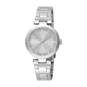 ESPRIT Women's Silver Color Watch with Dark Grey Dial and Stainless Steel Bracelet