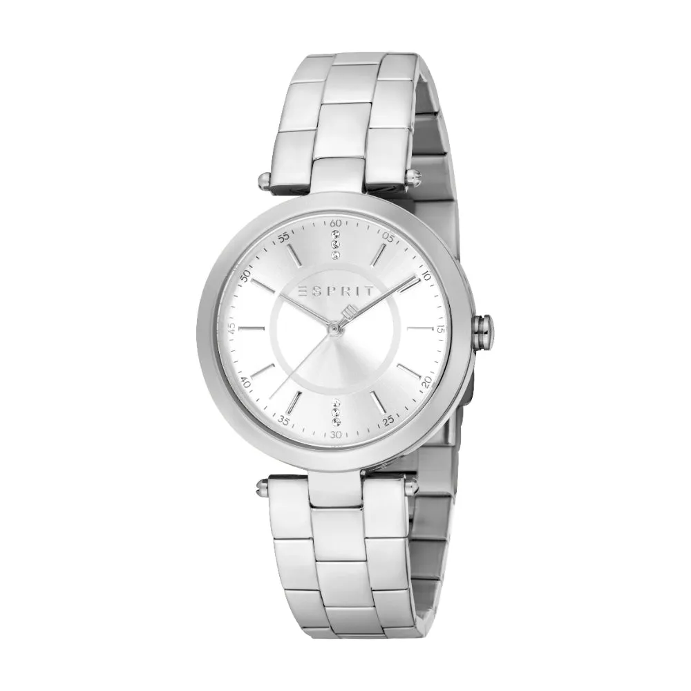 ESPRIT Women's Silver Watch with Silver Dial and Stainless Steel Bracelet