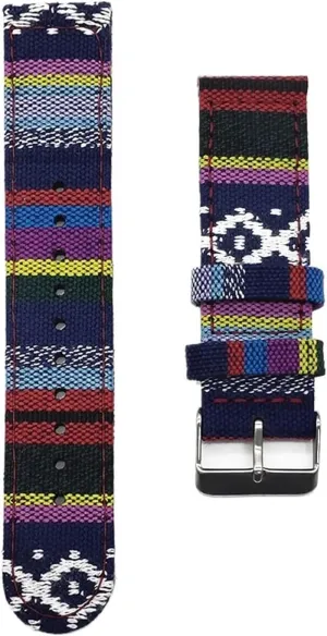 Ethnic Nylon Watch Straps 20mm 22mm alleviate translucent landmark crescent simultaneously Canvas Watch Bands For Each Brand Watches Bands For Men Women Multicolor 