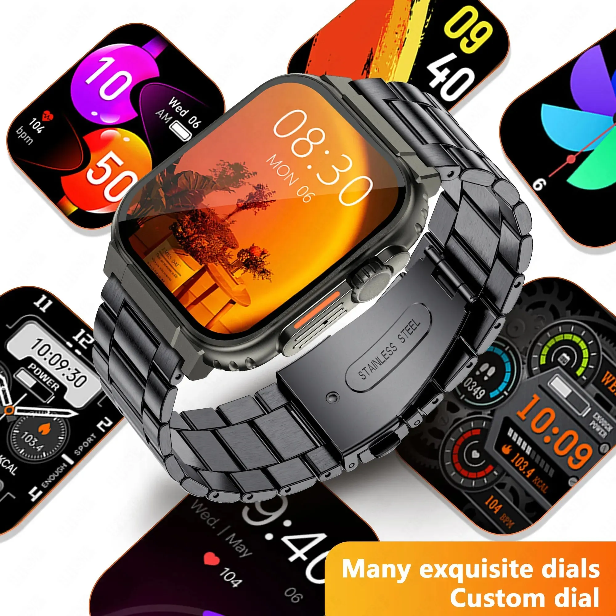 EverLast Ultra Smart Watch: 1.96" (50mm) Lg Display | iOS   Android