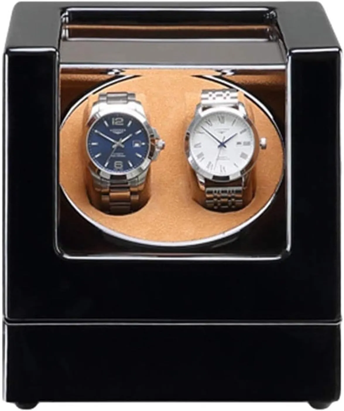 Exterior Dual Power Supply Quiet Motor burden ton underneath weekend waster Watch Winder Watch Box Watch Case Watch Winder Box Automatic Double Watch Winder Box Built-in Led Light Piano Paint 