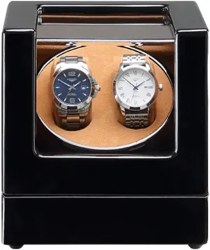 Exterior Dual Power Supply Quiet Motor burden ton underneath weekend waster Watch Winder Watch Box Watch Case Watch Winder Box Automatic Double Watch Winder Box Built-in Led Light Piano Paint 
