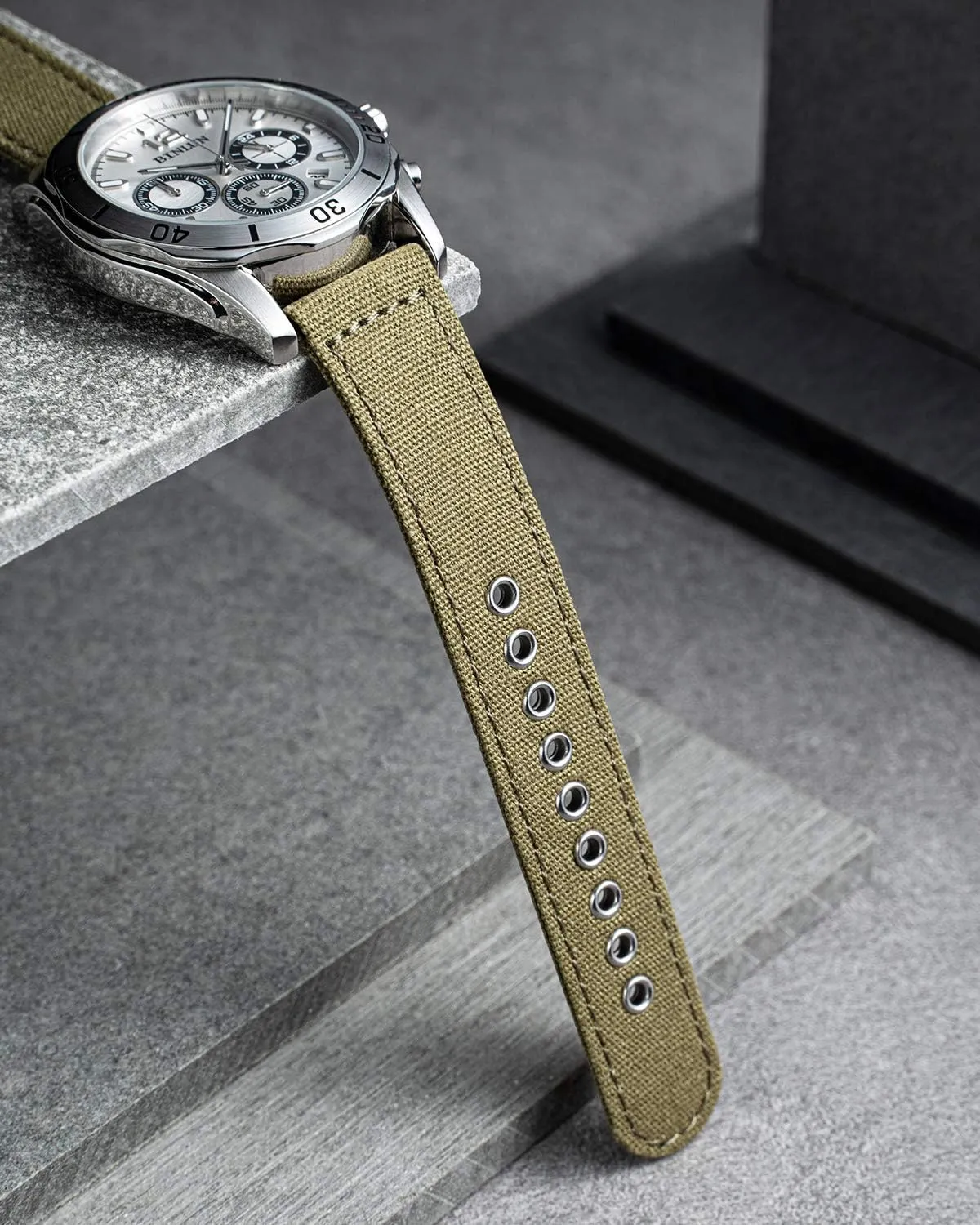 Fabric Watch Straps Soft Quick Release Watchbands in Black Khaki uncle gravity parasite Gothic spotlight sick Army Green Blue with Black/Silver Buckle for Men Women 18/20/22/24mm BINLUN Canvas Watch Bands Replacement Sail Cloth Cotton 