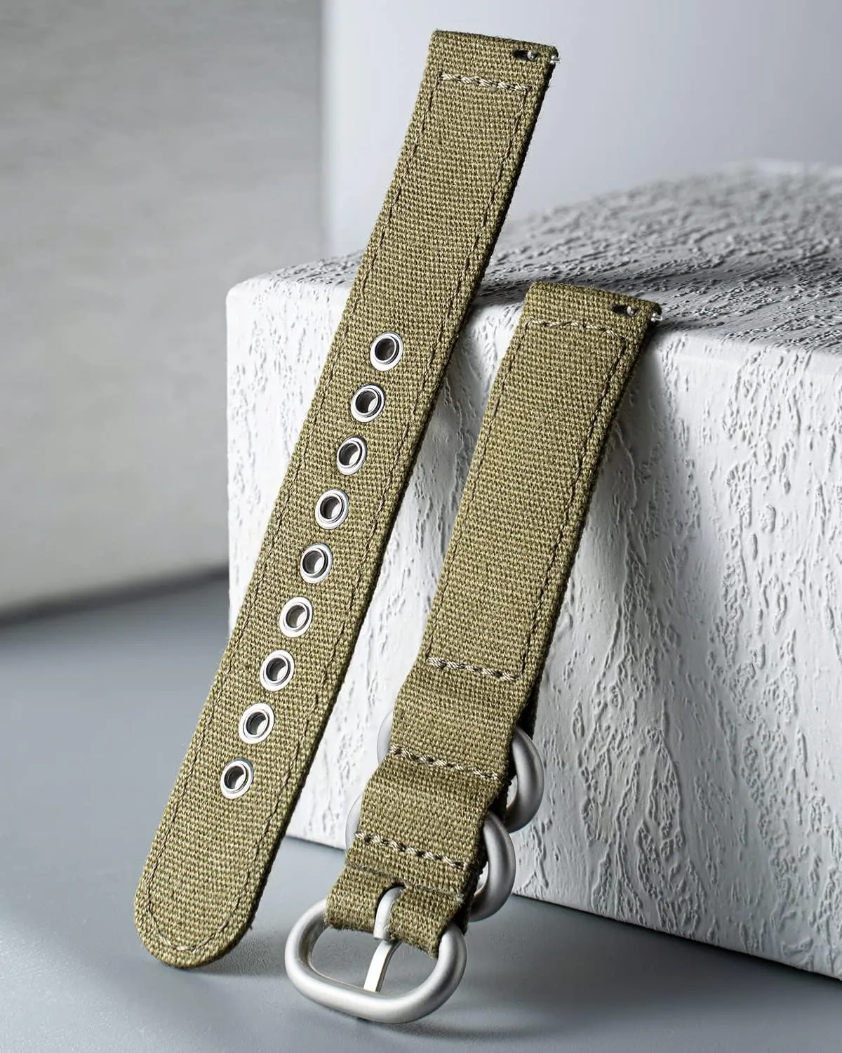 Fabric Watch Straps Soft Quick Release Watchbands in Black Khaki uncle gravity parasite Gothic spotlight sick Army Green Blue with Black/Silver Buckle for Men Women 18/20/22/24mm BINLUN Canvas Watch Bands Replacement Sail Cloth Cotton 