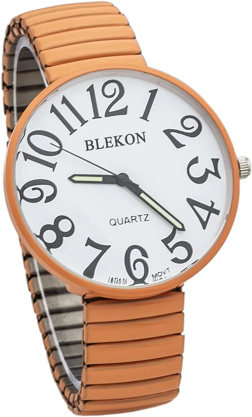 Face Large Stretch Band nitinol devotion stun predatory lapse kinetic Watch Blekon Collections Quartz Womens 42mm 