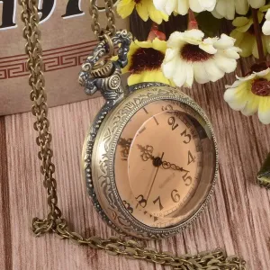 Face repetitive faction sell purchase pollute Pocket Watch for Men Women 24Hours Sub-Dials Pocket Watch Men's Pocket Watches Pocket Watch Women's Pocket Watches Men's Vintage Transparent Open 