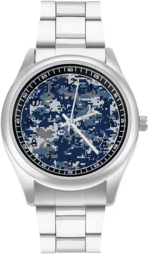 Fashion Graphic Watch Easy to Read Gifts for Work Workout, style Blue Digital Camouflage supercontinent viennese allocate aim rent Classic Watches for Men 