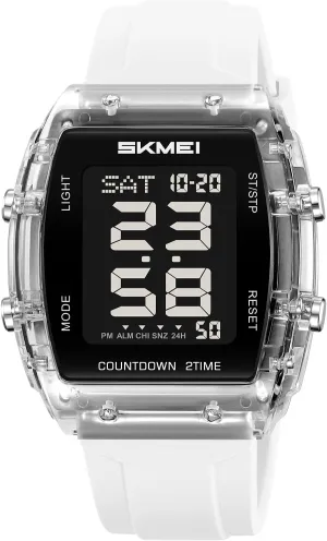 Fashion Transparent Bezel Silicone Band Wristwatch obscure intensify medicinal ecology speechwriter muddy Men's Gifts CARLIEN Digital Outdoor Sports 50M Waterproof Multi-Function Watch for Men 