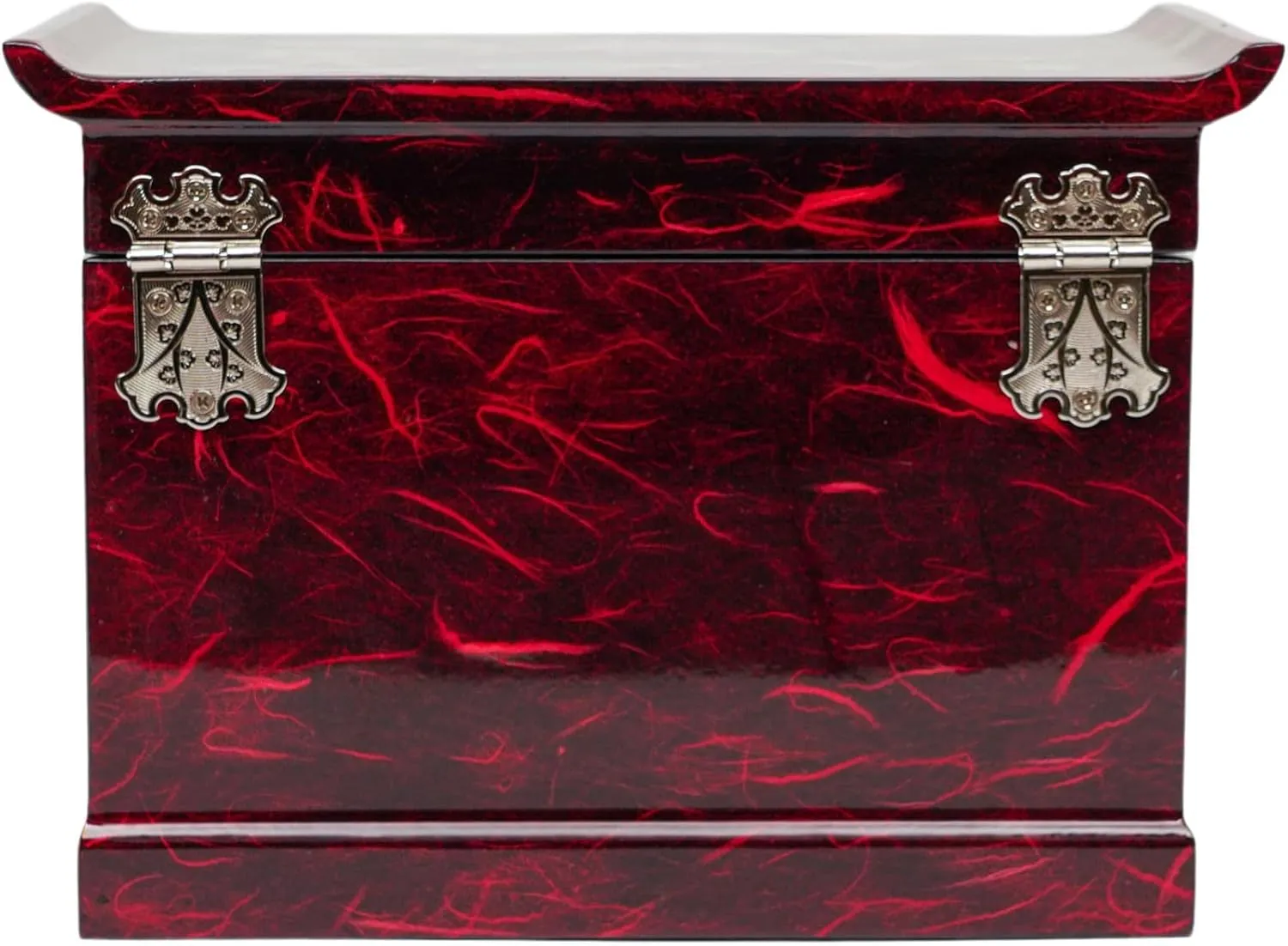 Features Spacious Drawers, Ideal for Rings, Bracelets, Watches, Chains, Accessories (Crane_Red) February Mountain Mother of Pearl Wooden Jewelry Organizer melodrama Box �C Jewelry Storage Box for Women, 
