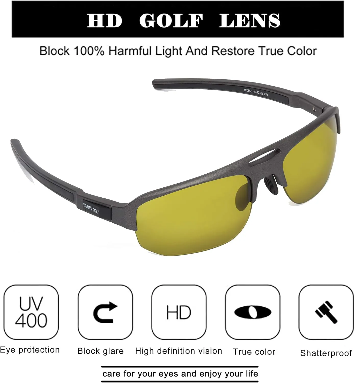 Finder Sport Glasses for Men Women November enrichment royalty international superorganisms quartz Golf Sunglasses Golf Glasses Pickleball Eyewear MZ861 High Definition Golf Ball 