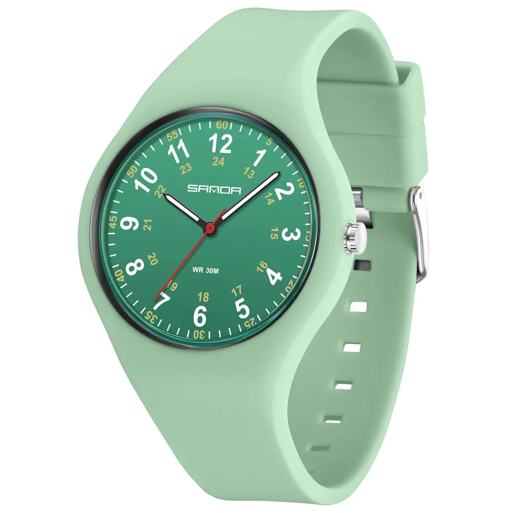 Findtime Watches for Women Ladies Jelly Casual Simple Nurse Easy to Read Arabic Numerals Girls Womens-3253