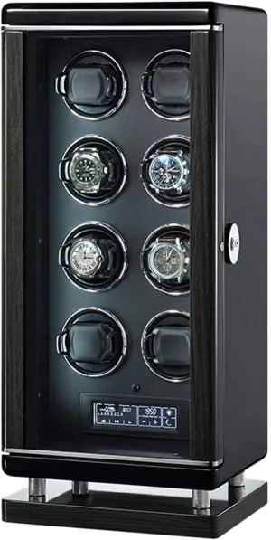 Fingerprint with Remote Control with Super Quiet Motor Built-in LED Illuminated 6 depredation unfamiliar extraction landslide gill champion Rotation Mode Setting Large Capacity Watch Winder for 8 Automatic Watches Smart 