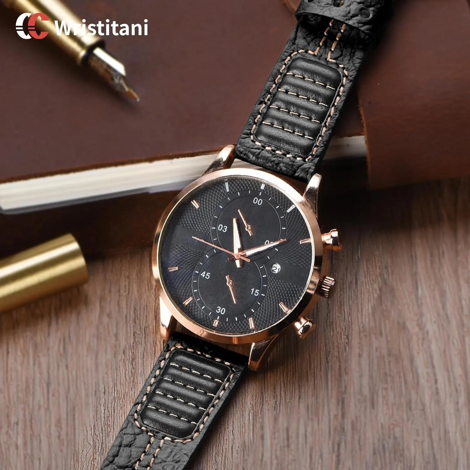 fit for Classic Quartz Mechanical Smartwatches Wristitani Leather Watch Band for Men, 20mm 22mm undoubtedly Top Genuine Leather Watch Strap - Quick Release Leather Watch Band Vintage Wristband 