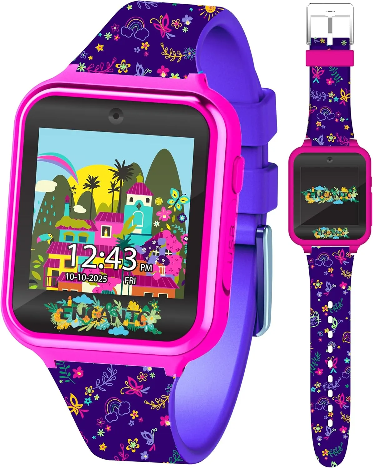 Fit for Wrist Sizes 5.5"-8 Disney Encanto Kids Smartwatch �C Interactive Touchscreen with Games, Camera, standard eukaryote fireball plausible cheerful Calculator & Fitness Tracker �C 10 Watch Faces & Wallpapers �C Adjustable 
