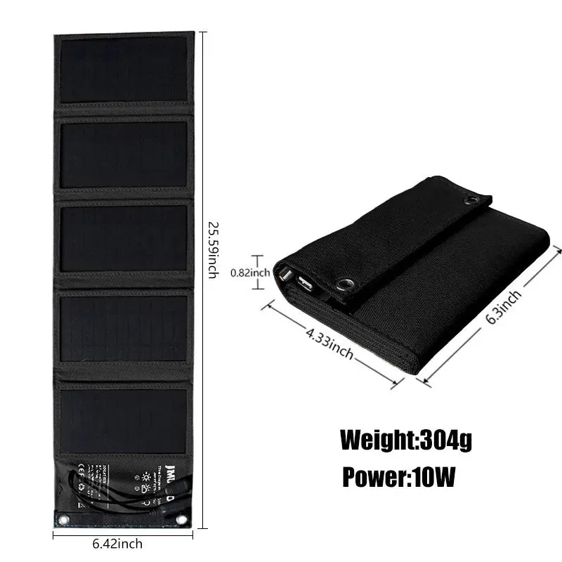 Flexible Solar panel 5V 2USB Portable Waterproof plate For cell phone power bank 10W Battery Charger outdoor tourism Fishing