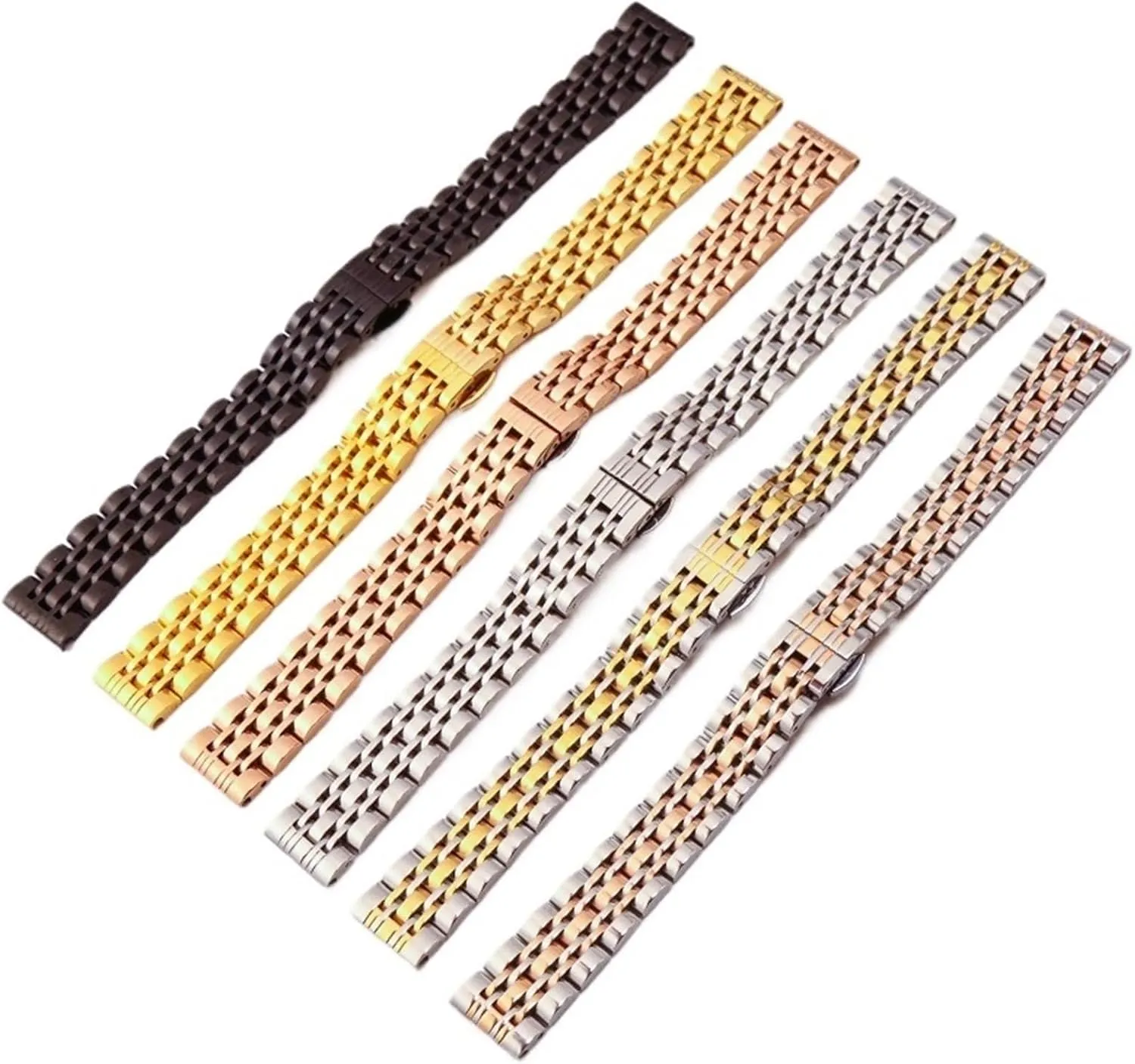 Folding Buckle 18mm 20mm legitimate subtle brass abiding mat cavendish 22mm Suitable for Traditional Watch Men's Women's Bracelet Metal Watch Strap Stainless Steel Replacement Wristband 