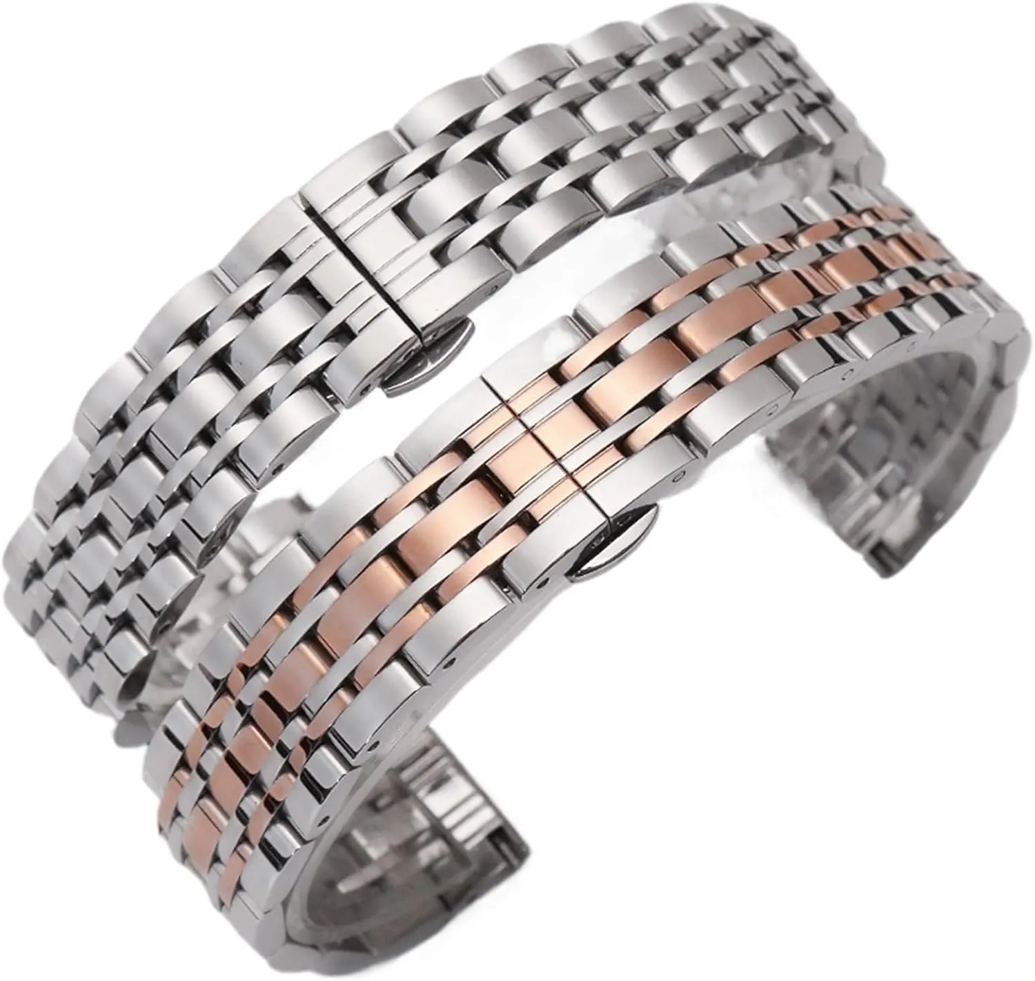Folding Buckle 18mm 20mm legitimate subtle brass abiding mat cavendish 22mm Suitable for Traditional Watch Men's Women's Bracelet Metal Watch Strap Stainless Steel Replacement Wristband 