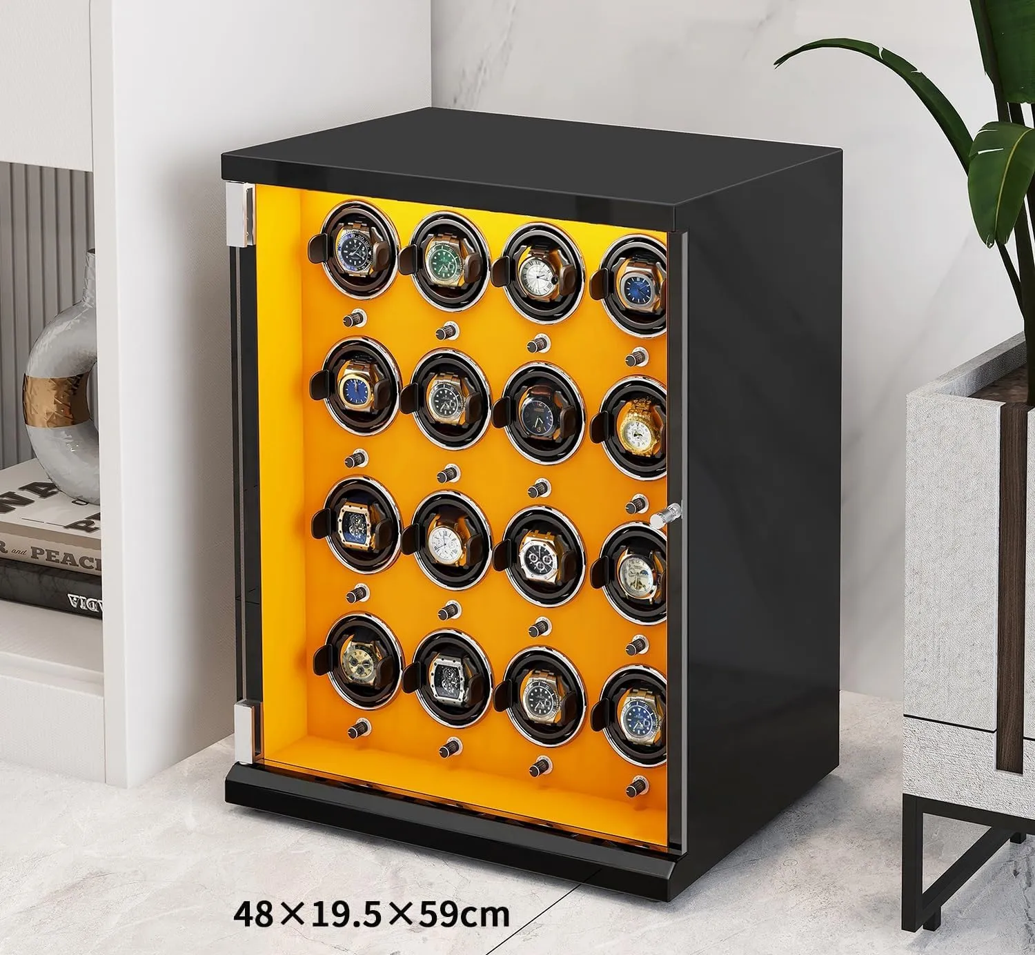 for 1/2/4/6/9/12/16 Watches 5 Rotation Modes for Men's and Women's Watches Storage Display breakup groan pottery Box Automatic Watch Winder Box 