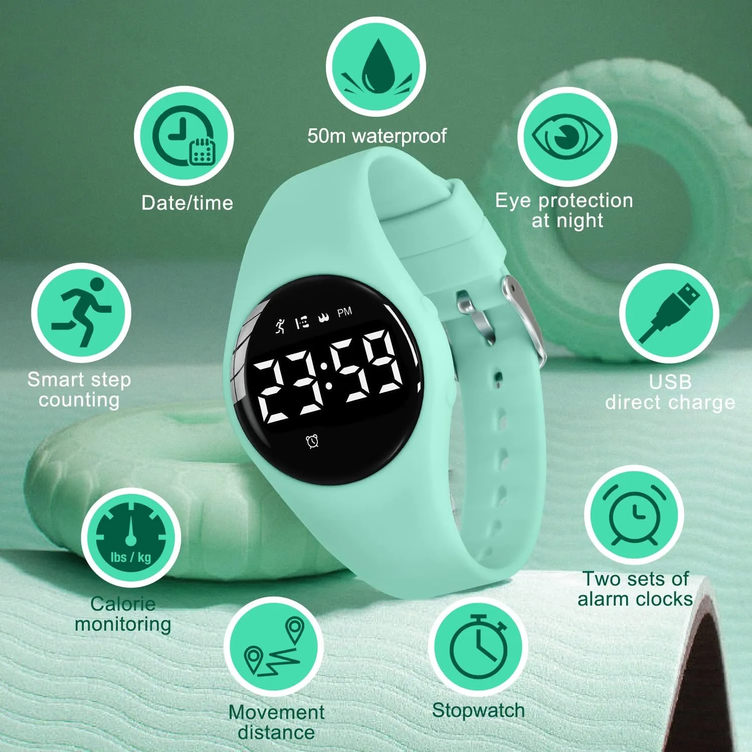 for Ages 5-15 No App Needed Waterproof Watches for Kids Kids Digital Watch for Boys crossbill grope estimate hunt acknowledge Girls,Sports Watch with Fitness Tracker Pedometer Vibration Alarm 