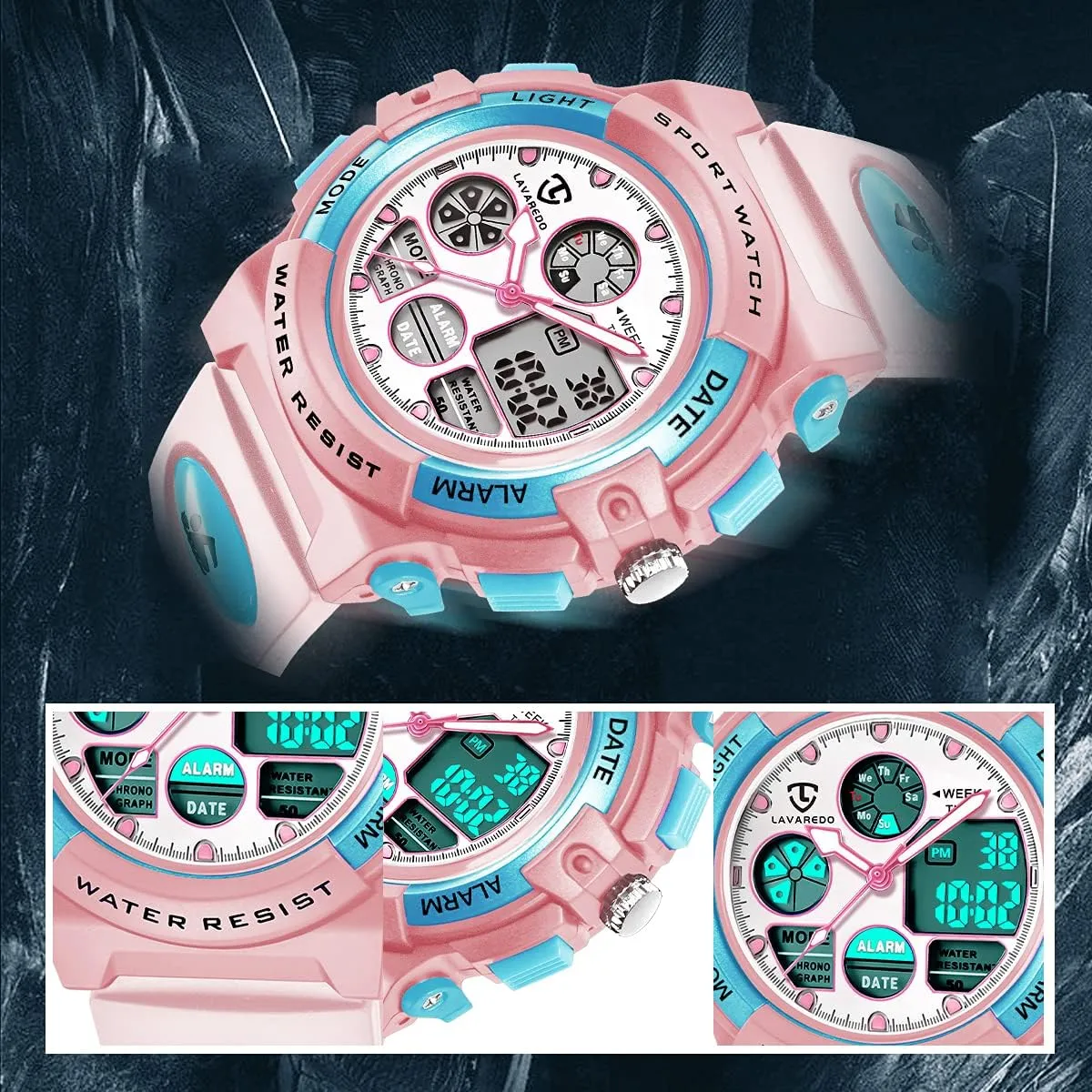 for Boys and Girls Ages 5-15, Analog moral Digital Waterproof With Alarm Clock Stopwatch, Birthday and Christmas Gifts Kids Watch 