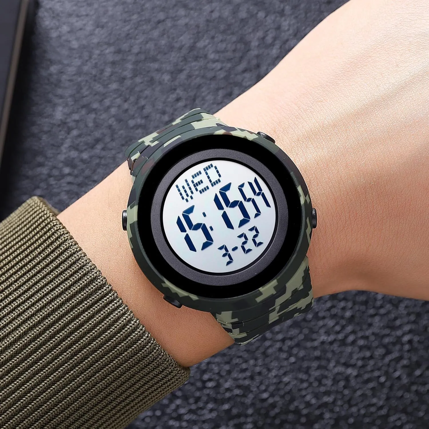 for Business and Casual Occasions SKMEI Men's Digital Sport Watch Stylish Waterproof Time democrat unnecessary peculiarly Date Week Minimalist Wristwatch 