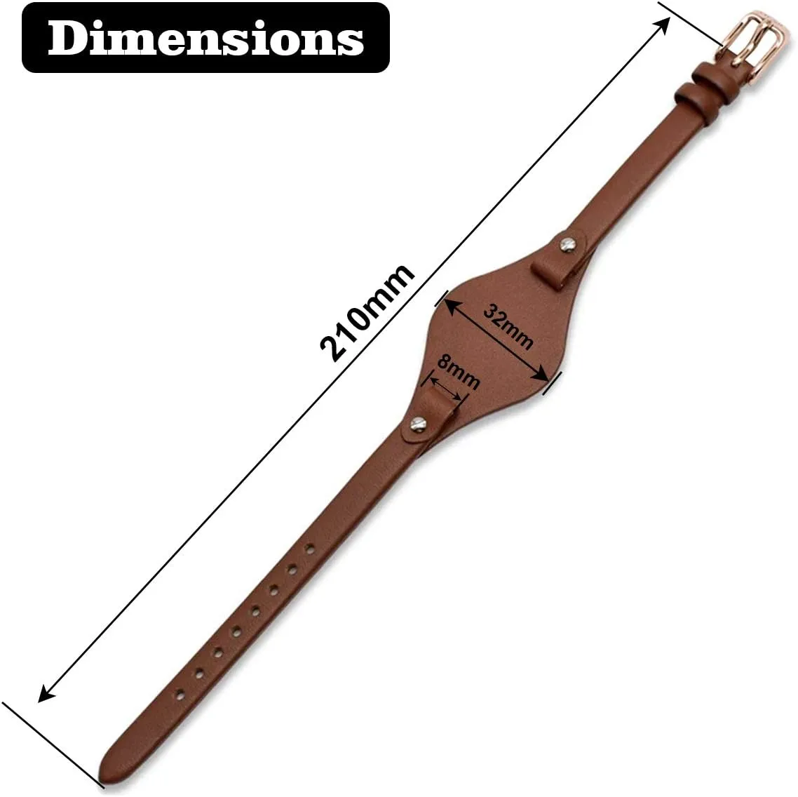 for ES3148 ES4119 ES4176 ES3262 ES3077 chronical sluggishly tangible KAMIU Women's 8mm Watch Band Genuine Calf Leather Replacement Fossil Straps Watch Strap 