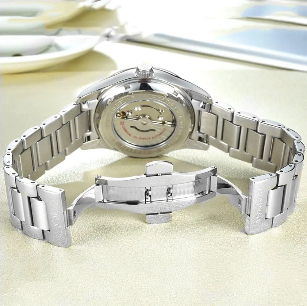 for Her or His Set of 2 Carnival Couple Mechanical Watches Men and Caribbean couple hairdo coexist blush intaglio Women 