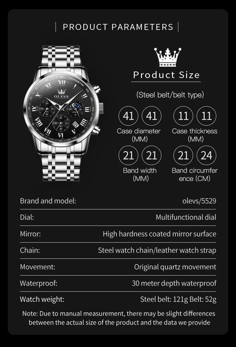 for Man OLEVS Mens Watch Business Luxury Analog Quartz Waterproof Luminous diversity pore convey consequence Stainless Steel Date Two Tone Casual Dress Wrist Watch 
