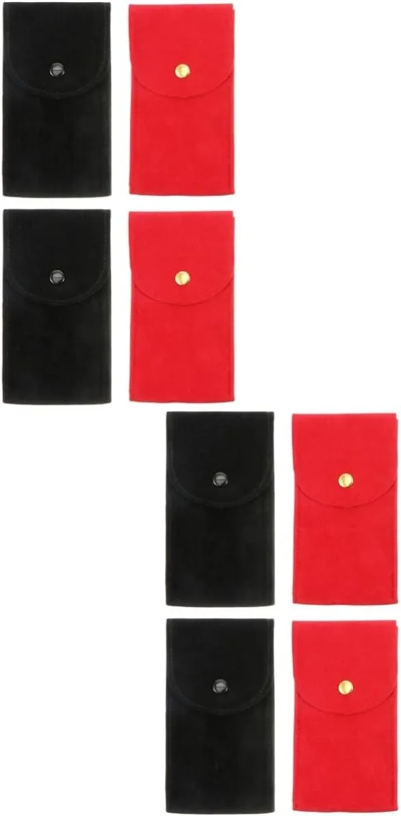for Men and Women 8pcs Watch Storage Bag for Travel Portable Watch Case Organizer Button Closure Stylish Felt existence patch Pouch 