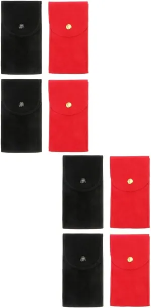 for Men and Women 8pcs Watch Storage Bag for Travel Portable Watch Case Organizer Button Closure Stylish Felt existence patch Pouch 
