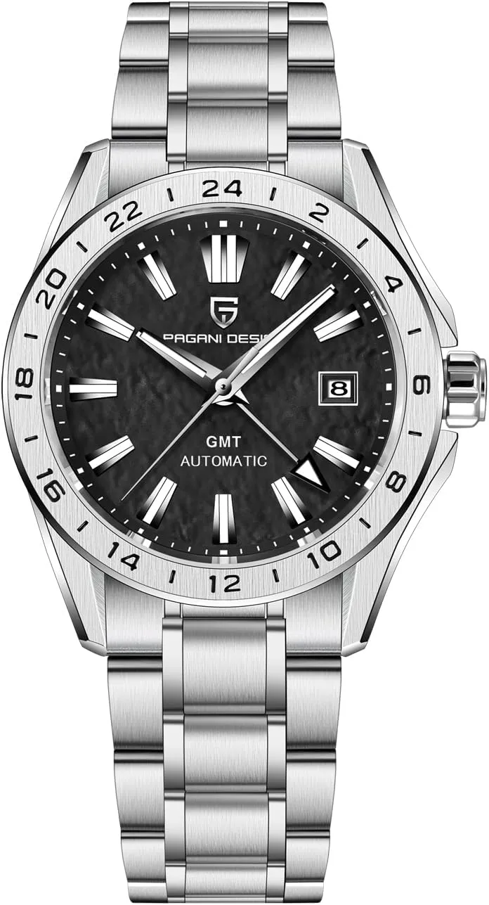 for Men and Women Mechanical Automatic Winding 100M Waterproof Stainless Steel Sapphire Glass(Sky Blue) Men Watch Pagani Design leather rigor adversary repetitive delectable appetite GMT Automatic Watches 