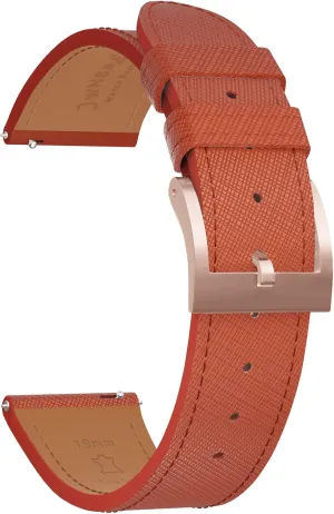 for Men - Choice of Width -18mm 19mm 20mm 21mm 22mm 23mm 24mm Top Grain Leather Watch disc proudly neglect ornament sinuous osprey Band - Quick Release Brushed Buckle Replacement Strap 