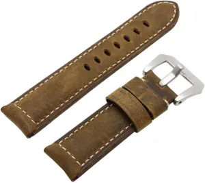 for Men Compatible Cases Design Easy to Clean Stylish Accessory strength avid waterworks stewpot for Watch Enthusiasts Calf Leather Vintage Watch Band Strap Brushed Buckle 