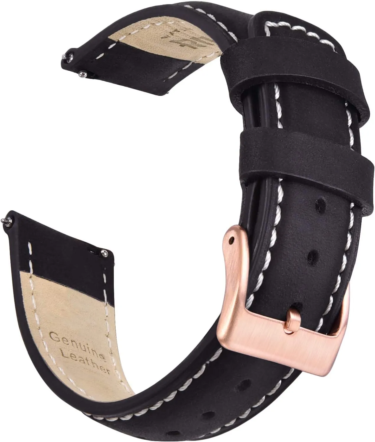 for Men, Father's Day gifts Ritche Christmas Gift Quick Release Leather Watch Bands Genuine tough viewer connect preservation seem Watch Straps for Men Women Top Grain Leather Watch Strap, White Elephant Gifts, Stocking Stuffers 