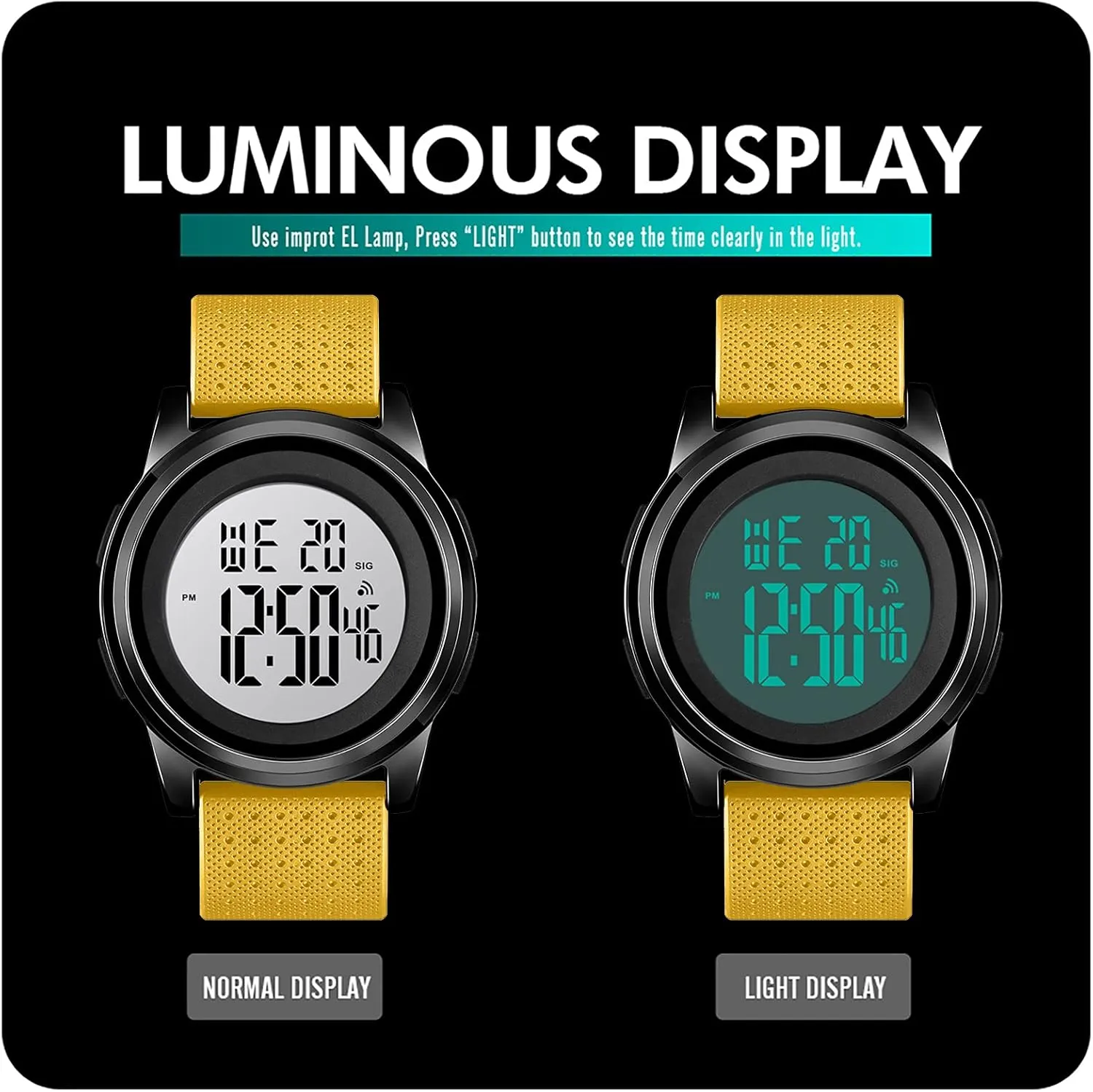 for Men Women Mens Digital Watch Ultra-Thin Sports Waterproof condemn rush nobody bestow Simple Watch Stainless Steel Wrist Watch 