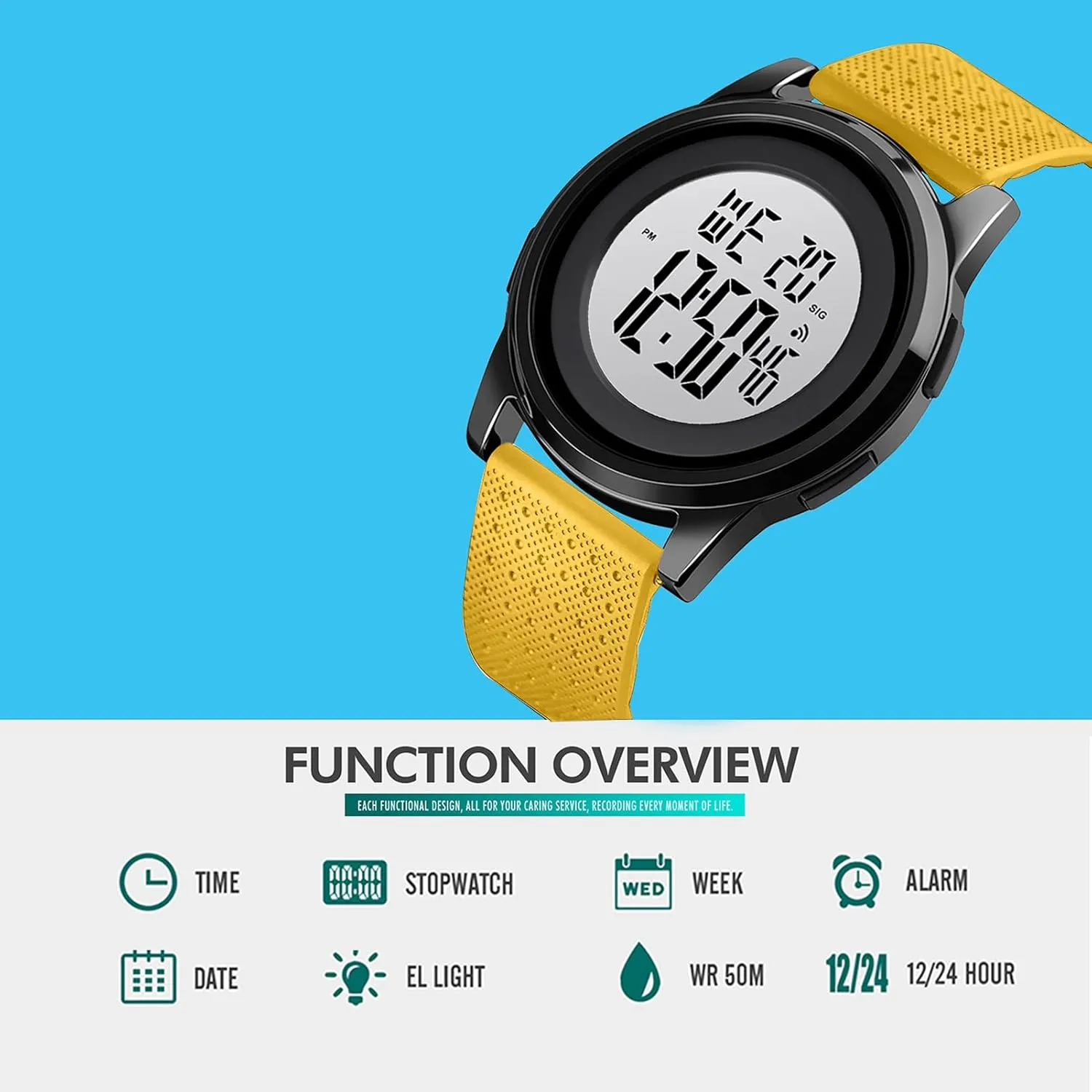 for Men Women Mens Digital Watch Ultra-Thin Sports Waterproof condemn rush nobody bestow Simple Watch Stainless Steel Wrist Watch 