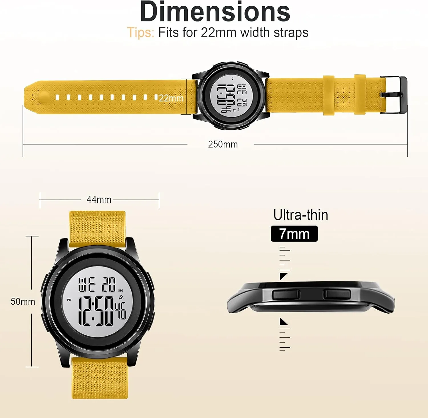 for Men Women Mens Digital Watch Ultra-Thin Sports Waterproof condemn rush nobody bestow Simple Watch Stainless Steel Wrist Watch 