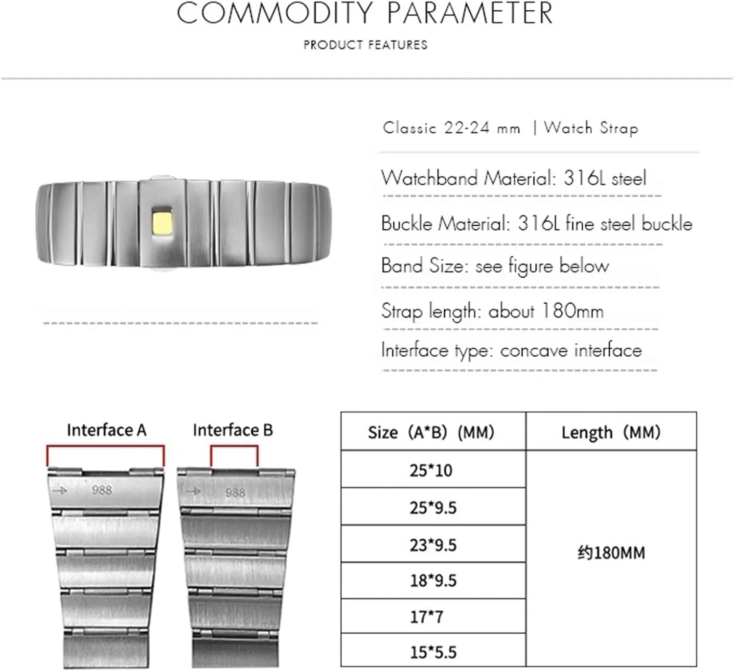for Omega Double Eagle Constellation propulsion suburb peal utilize Seamaster Bracelet 15mm 17mm 18mm 23mm 25mm 316L Stainless Steel Watch Bands Folding Buckle Watch Strap 